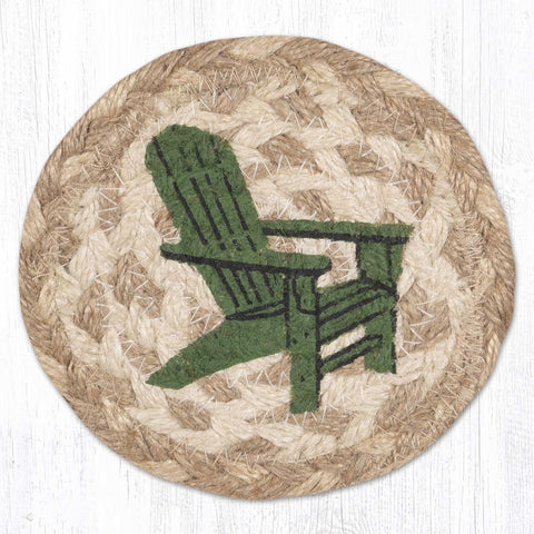 IC-776 Adirondack Chair Printed Coaster 5"x5"
