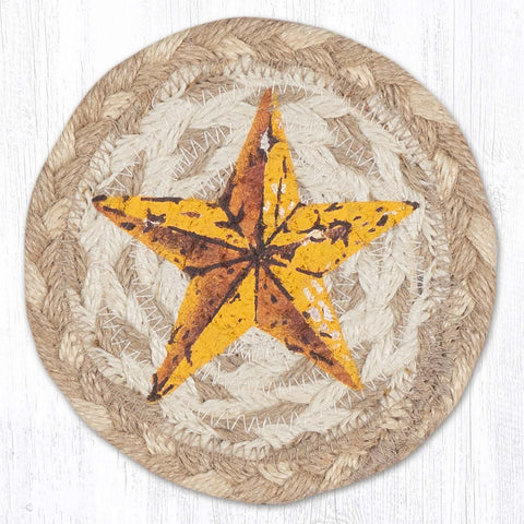 IC-776 Yellow Star Printed Coaster 5"x5"