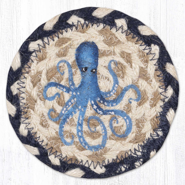 IC-830 Blue Octopus Printed Coaster 5"x5"