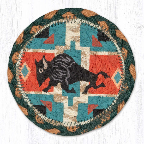 IC-865 Native American Buffalo Printed Coaster 5"x5"