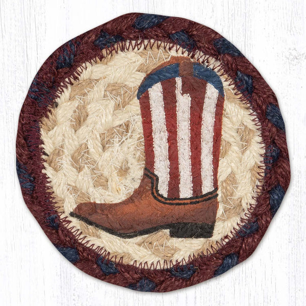 IC-867 American Boot Printed Coaster 5"x5"