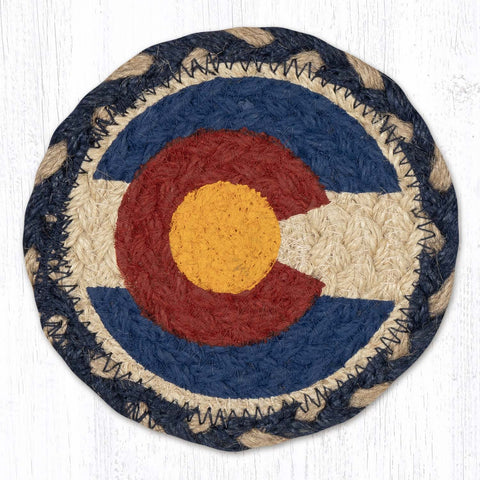 IC-881 Colorado Flag Printed Coaster 5"x5"