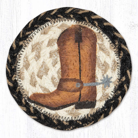 IC-9-93 Cowboy Boot Printed Coaster 5"x5"