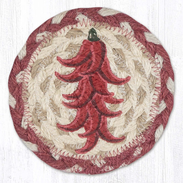 IC-916 Chili Pepper Ristra Printed Coaster 5"x5"
