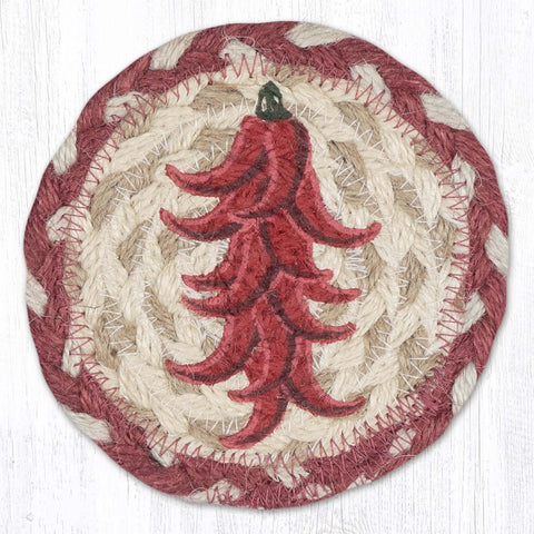 IC-916 Chili Pepper Ristra Printed Coaster 5"x5"