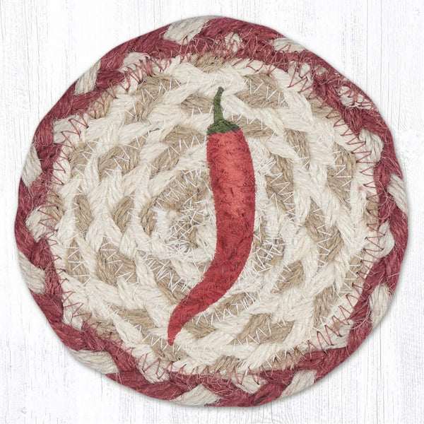 IC-916 Single Chili Pepper Printed Coaster 5"x5"