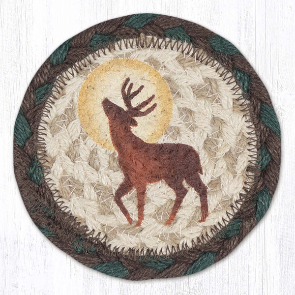 IC-922 Full Moon & Deer Printed Coaster 5"x5"