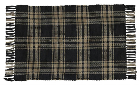 Sturbridge Black Rag Rug 24" x 42"