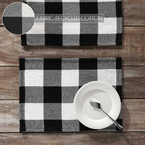 Annie Buffalo Check Black Placemat Set of 2 13x19