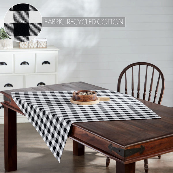 Annie Buffalo Check Black Table Topper 40x40
