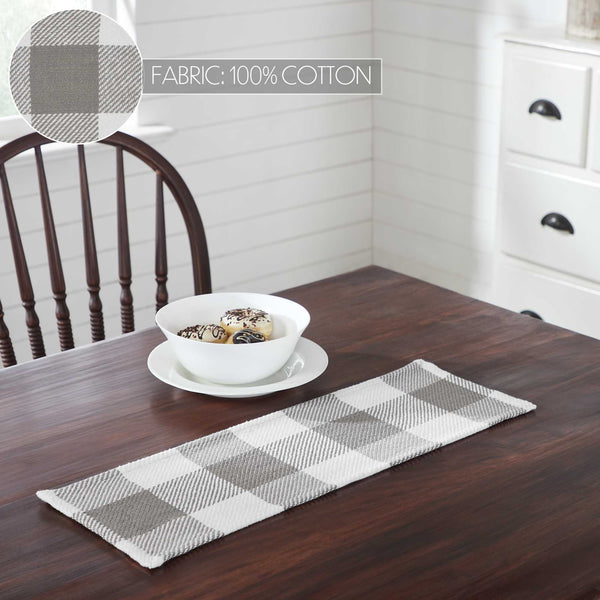 Annie Buffalo Check Grey Runner 8x24