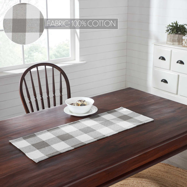Annie Buffalo Check Grey Runner 12x36