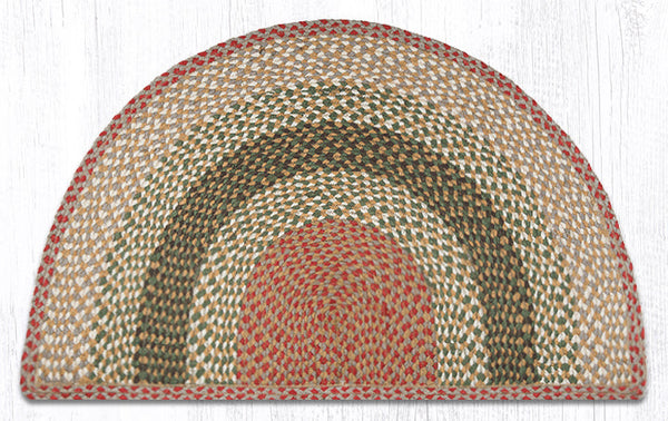 SC-24 Olive/Burgundy/Gray Large Rug Slice 24"x39"