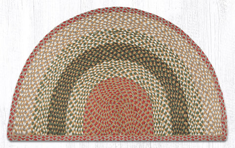 SC-24 Olive/Burgundy/Gray Large Rug Slice 24"x39"
