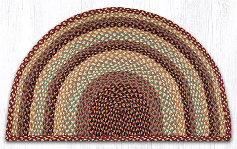 SC-357 Burgundy/Gray/Cream Large Rug Slice 24"x39"