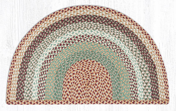 SC-413 Buttermilk/Cranberry Large Rug Slice 24"x39"