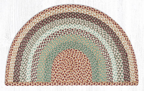 SC-413 Buttermilk/Cranberry Large Rug Slice 24"x39"