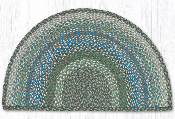 SC-419 Sage/Ivory/Settlers Blue Large Rug Slice 24"x39"
