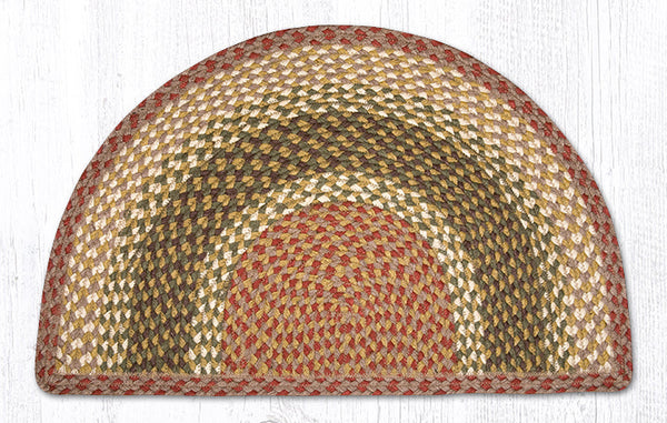SC-24 Olive/Burgundy/Gray Small Rug Slice 18"x29"