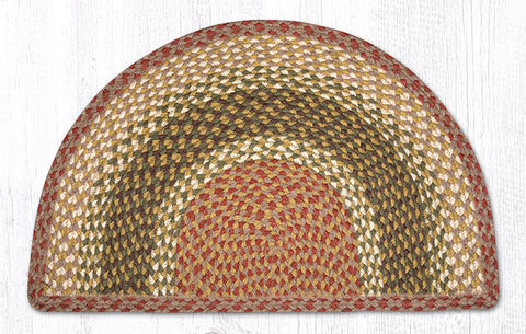 SC-24 Olive/Burgundy/Gray Small Rug Slice 18"x29"