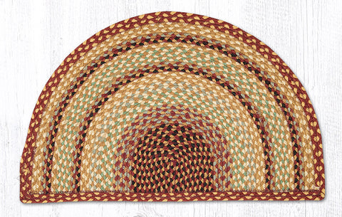 SC-357 Burgundy/Gray/Cream Small Rug Slice 18"x29"