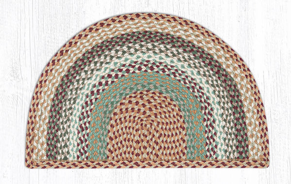 SC-413 Buttermilk/Cranberry Small Rug Slice 18"x29"