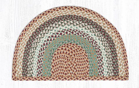 SC-413 Buttermilk/Cranberry Small Rug Slice 18"x29"