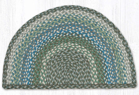 SC-419 Sage/Ivory/Settlers Blue Small Rug Slice 18"x29"