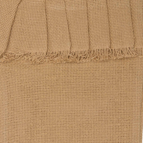 Festive Natural Burlap Ruffled Stocking 11x15