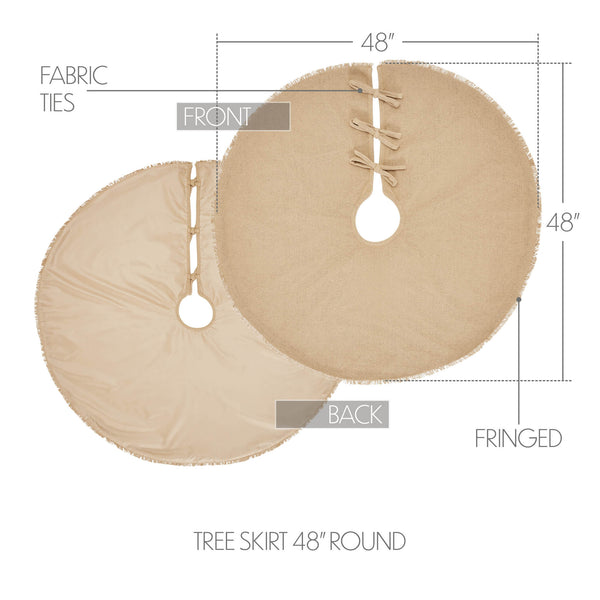 Yuletide Burlap Tan Tree Skirt 48