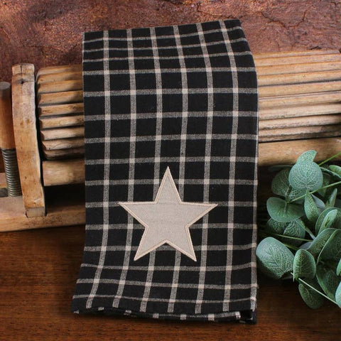 Black & Tan Star Towel