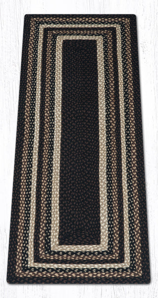 RC-313 Mocha/Frappuccino Oblong Braided Rug 2'x6'