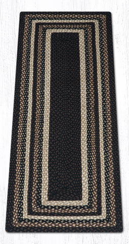 RC-313 Mocha/Frappuccino Oblong Braided Rug 2'x6'