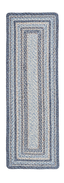 RC-9-119 Denim Oblong Braided Rug 2'x6'