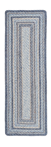 RC-9-119 Denim Oblong Braided Rug 2'x6'