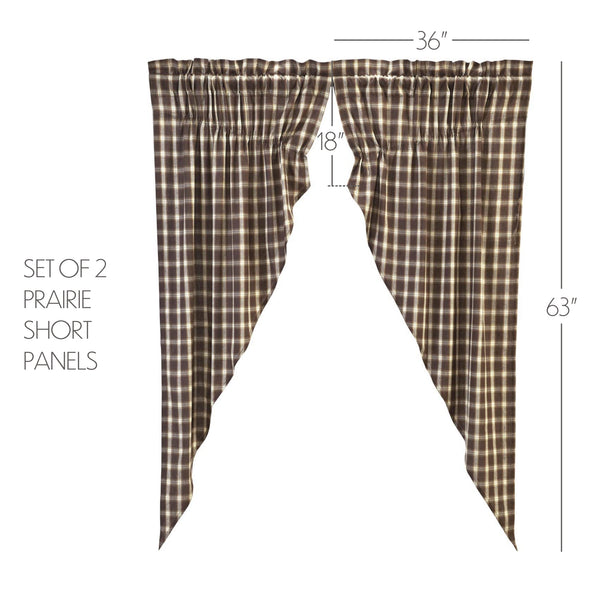 Rory Prairie Curtain Short Panel Set of 2 63x36x18