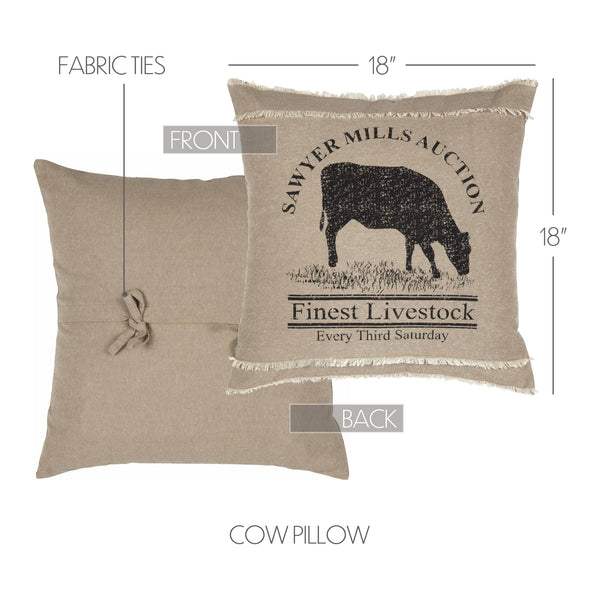 Sawyer Mill Cow Pillow