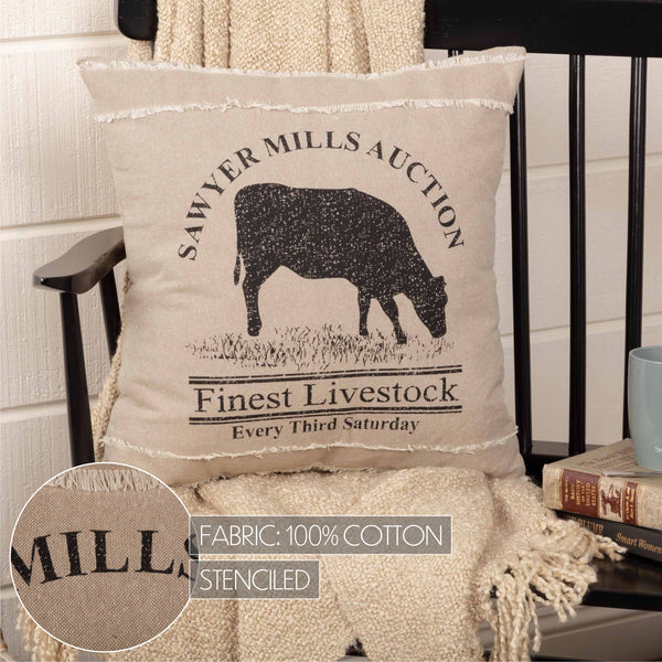Sawyer Mill Cow Pillow
