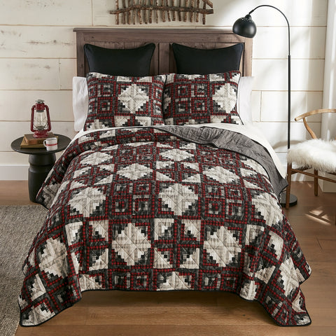 Donna Sharp Log Cabin Star Quilt Set – Rustic Bedding