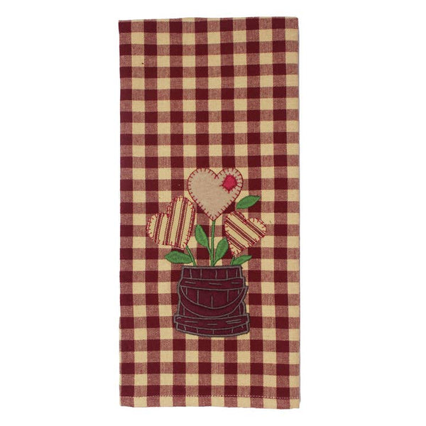 Hearts in Firkin Towel (set of 2)