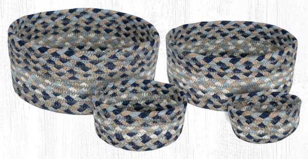 CB-05 Blue/Natural Casserole Baskets Set of 4