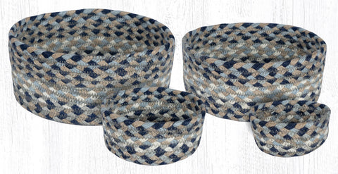 CB-05 Blue/Natural Casserole Baskets Set of 4