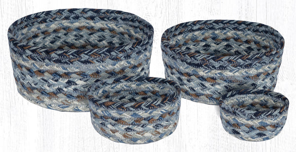 CB-9-119 Denim Casserole Baskets Set of 4