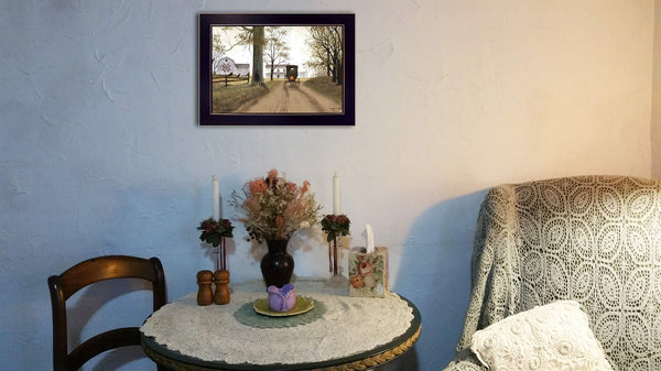 "Headin' Home" By Billy Jacobs, Framed Poster, Black Frame 14x10