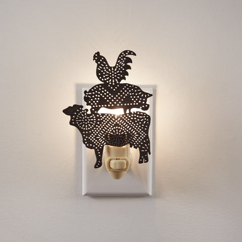 Stacked Farm Animals Night Light