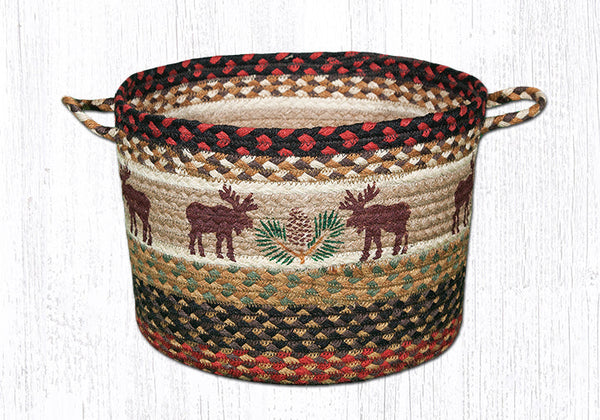 UBP-19 Moose/Pinecone Printed Utility Basket 13"x9"