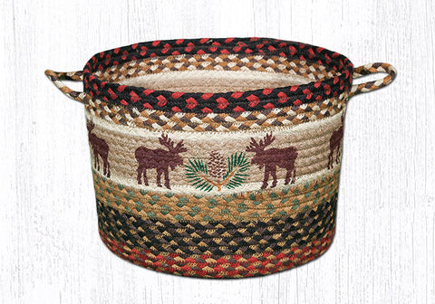 UBP-19 Moose/Pinecone Printed Utility Basket 13"x9"