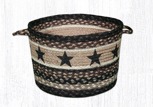 UBP-313 Black Stars Printed Utility Basket 13"x9"