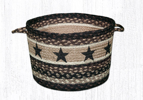 UBP-313 Black Stars Printed Utility Basket 13"x9"