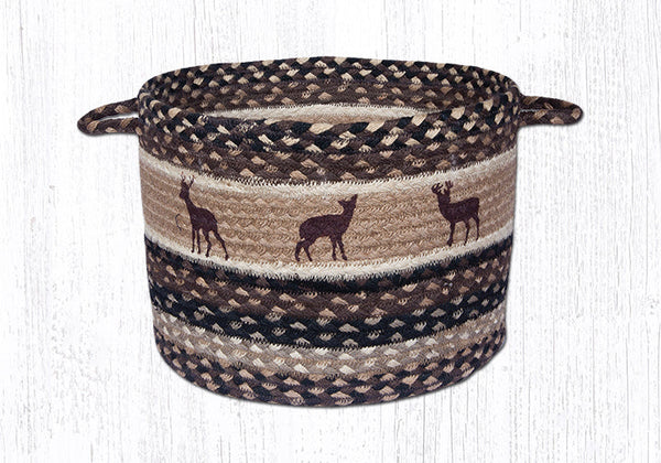 UBP-518 Deer Silhouettes Printed Utility Basket 13"x9"